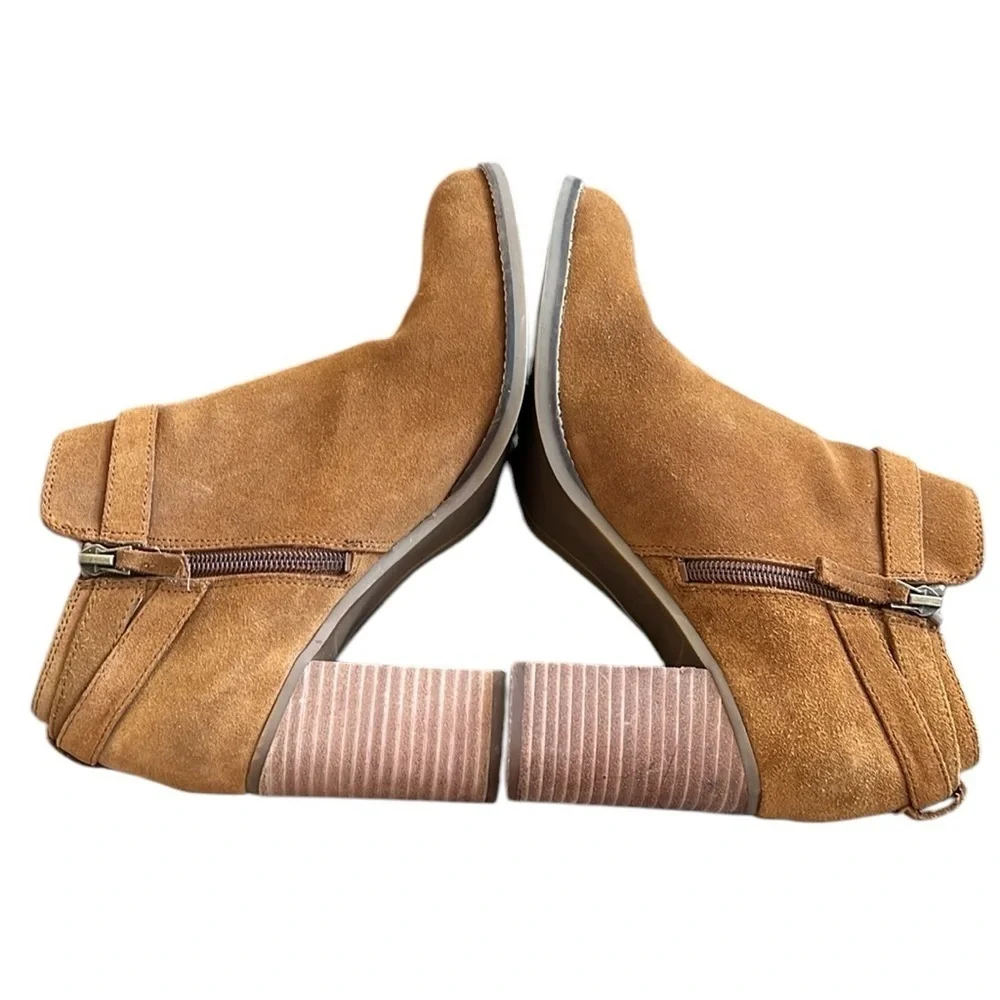 Franco Sarto Orena Suede Leather Brown Ankle Bootie Size 8